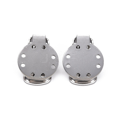 Non-Tarnish 304 Stainless Steel Clip-on Earring Setting STAS-Q241-012A-1