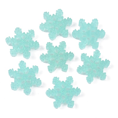 Christmas Translucent Resin Cabochons RESI-WH0026-40B-01-1
