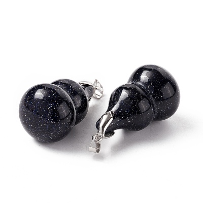 Synthetic Blue Goldstone Pendants G-G846-02P-02-1