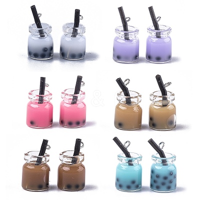 Glass Bottle Pendants X-CRES-S359-01-1