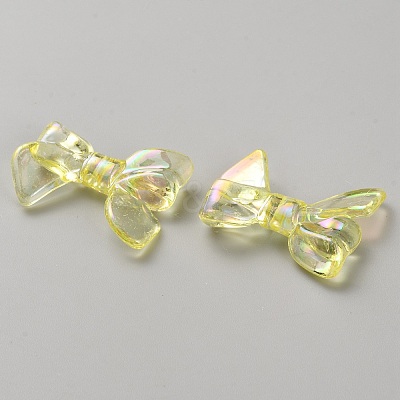 UV Plating Iridescent Transparent AB Color Plated Acrylic Beads LS-TACR-WH0029-01C-1