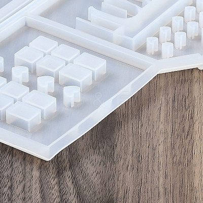 Patchwork House Christmas DIY Pendant Decoration Silicone Molds DIY-M057-01C-1