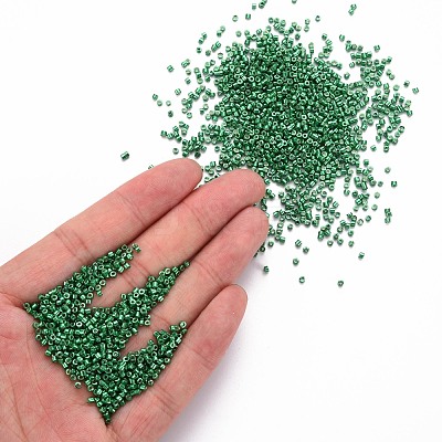 Plated Glass Cylinder Beads SEED-S047-E-002-1