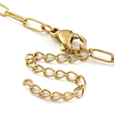 304 Stainless Steel Paperclip Chains Necklace Makings AJEW-P119-05G-1