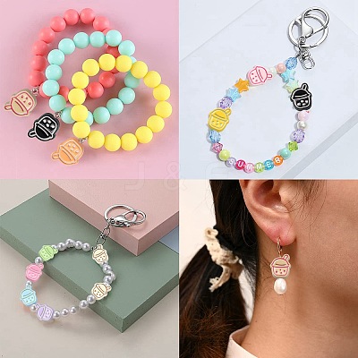 20Pcs 10 Colors Spray Painted Alloy Beads FIND-CJ0002-45-1