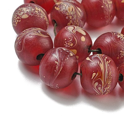 Handmade Lampwork Beads Strands BLOW-D006-07F-1