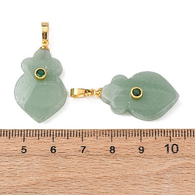 Natural Green Aventurine Pendants G-P628-05G-01-1