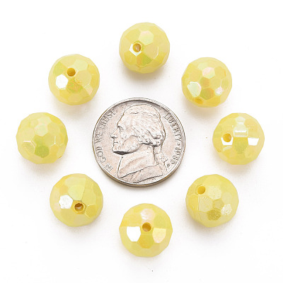 Opaque Acrylic Beads TACR-S154-10F-08-1