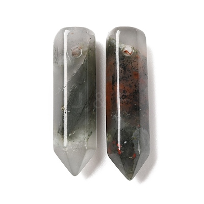 Natural African Bloodstone Pointed Pendants G-D460-01T-1