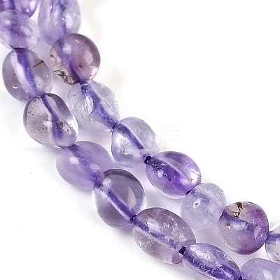 Natural Lavender Amethyst Beads Strands G-P497-01B-21-1