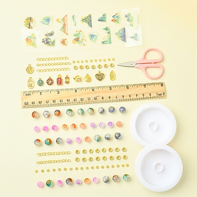DIY Lampwork Beaded Bracelet Making Kit DIY-FZC0001-01D-1