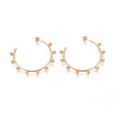 304 Stainless Steel Stud Earrings X-EJEW-E258-07B-G-1