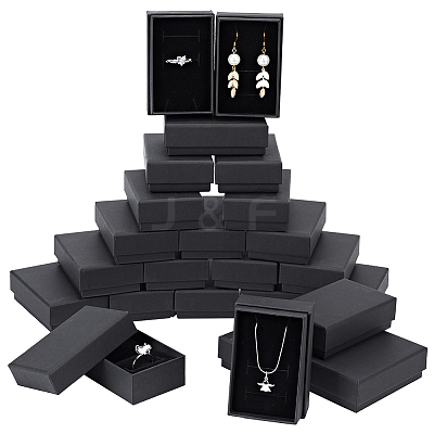 Kraft Paper Cardboard Jewelry Boxes LS-CBOX-BC0001-16-1