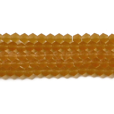 Imitate Austrian Crystal Frosted Glass Beads Strands GLAA-F029-TM4mm-B28-1