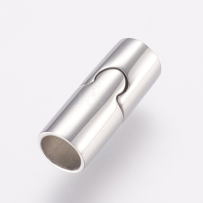 Tarnish Resistant 304 Stainless Steel Magnetic Clasps with Glue-in Ends X-STAS-E138-02P-1