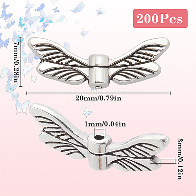 200Pcs Tibetan Style Alloy Beads FIND-SP0002-15A-1