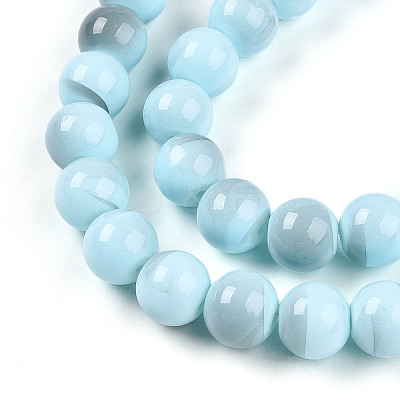 Baking Paint Glass Beads Strands DGLA-N013-10mm-03-1