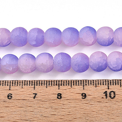 Crackle Glass Beads Strands GLAA-N009-8mm-08-1