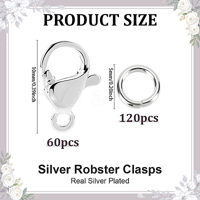 304 Stainless Steel Lobster Claw Clasps STAS-ME0002-92A-1
