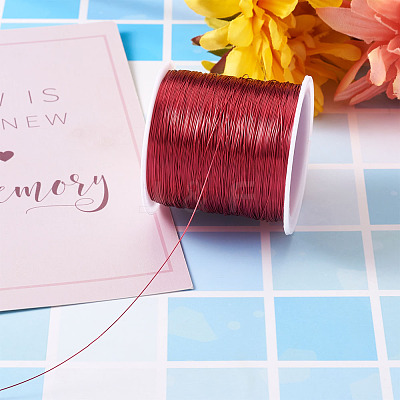 Round Copper Beading Wire for Jewelry Making YS-TAC0004-0.3mm-16-1
