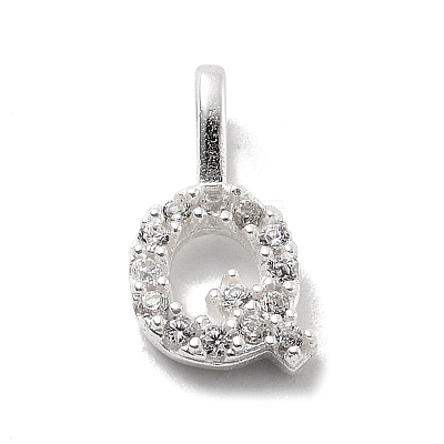 925 Sterling Silver with Cubic Zirconia Charms STER-Q004-01Q-S-1