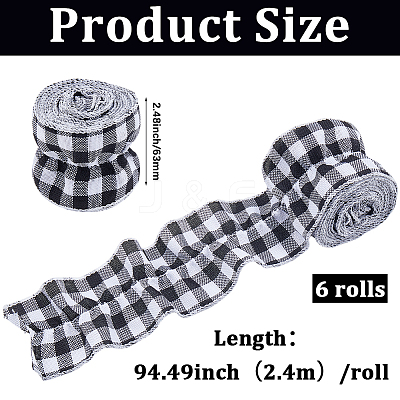6 Rolls Polyester Ribbon OCOR-GF0005-84A-1