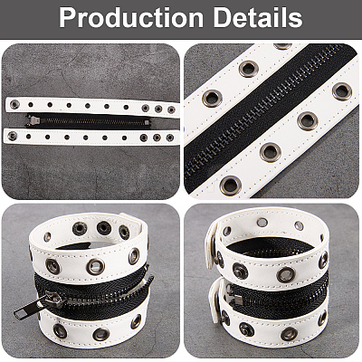 Punk PU Leather Cord Bracelets BJEW-WH20008-12B-1