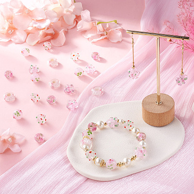 20Pcs 5 Styles Handmade Lampwork Bumpy Beads LAMP-TA0002-52-1