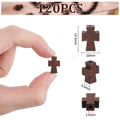 120Pcs Natural Wooden Beads WOOD-UN0001-10-1