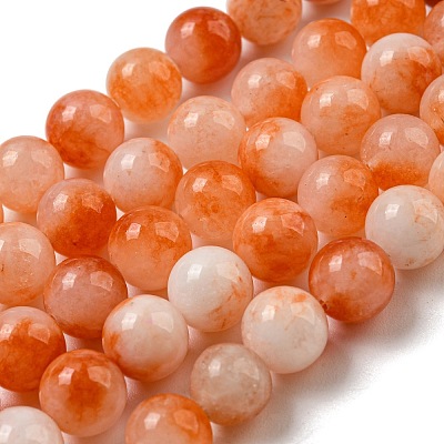 Natural Dyed Yellow Jade Beads Strands G-Q160-A01-01G-1
