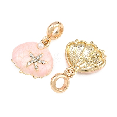 Alloy Enamel European Dangle Charms AL-CBAC2D3-04G-01-1