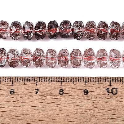 Crackle Transparent Glass Beads Strands GLAA-N068-03A-07-1
