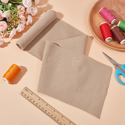 Polyester Stretch Kintted Rib Fabric FIND-WH0137-25C-1