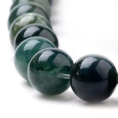 Natural Moss Agate Beads Strands G-I199-06-8mm-1