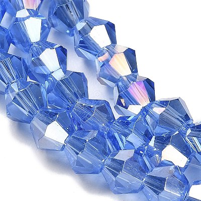 Transparent Electroplate Glass Beads Strands EGLA-A039-T3mm-B07-1