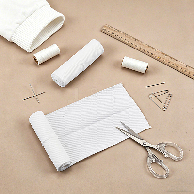 Polyester Ribbed Elastic Fabric for Collar DIY-WH0698-094C-1