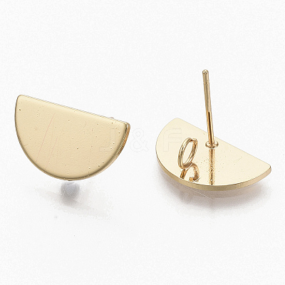 Brass Stud Earring Findings X-KK-T056-12G-NF-1