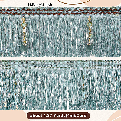 4M Polyester Fringe Tassel Trim DIY-OC0013-37A-1