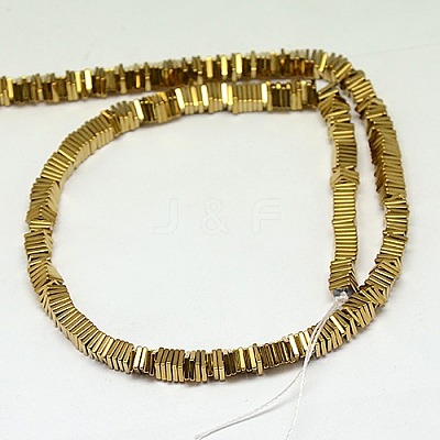 Electroplate Non-magnetic Synthetic Hematite Heishi Beads Strands G-J171A-4x4mm-06-1
