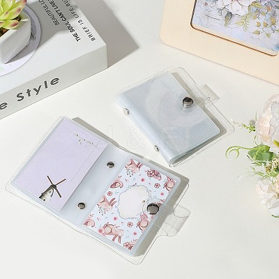2Pcs PVC Mini Photocard Holder Book AJEW-SP0002-20A-03-1