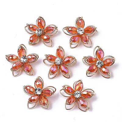 Handmade Wire Wrapped Glass Pendants FIND-N050-05A-1