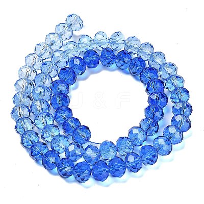 Transparent Painted Glass Beads Strands X1-DGLA-A034-T6mm-A01-1