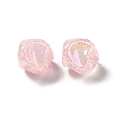 UV Plating Rainbow Iridescent Acrylic Beads PACR-M002-07C-1