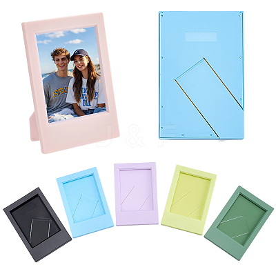 7Pcs 7 Colors Acrylic 3-inch Instant Camera Photo Frame AJEW-CP0011-28B-1