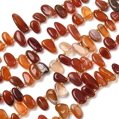 Natural Red Agate Beads Strands G-P604-A14-01-1