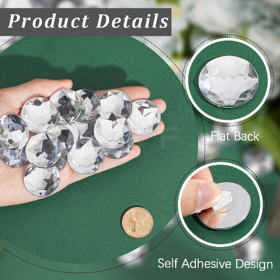 100Pcs Acrylic Rhinestone Cabochons TACR-CY0001-01B-1