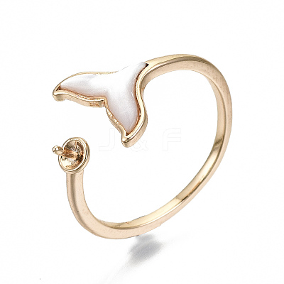 Brass Peg Bails Cuff Finger Ring Settings X-KK-S354-288-NF-1