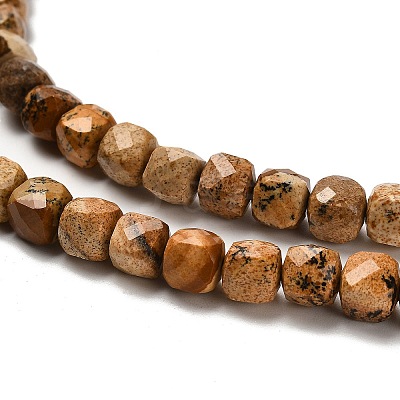 Natural Picture Jasper Beads Strands G-H078-C14-01-1