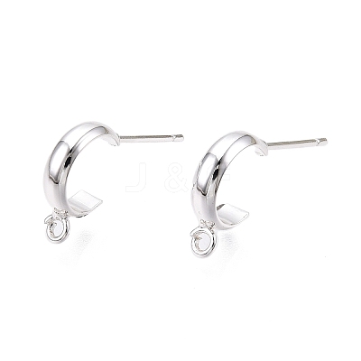 Brass Ear Stud Findings X-KK-WH20013-03S-1
