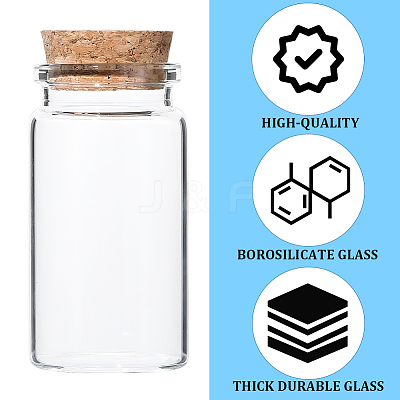 Glass Jar Glass Bottles Bead Containers AJEW-SP0003-91A-1